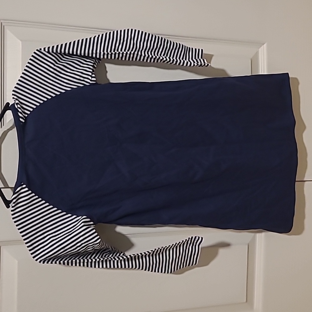 Girls Navy Blue Unicorn Dress - Picture 4 of 4